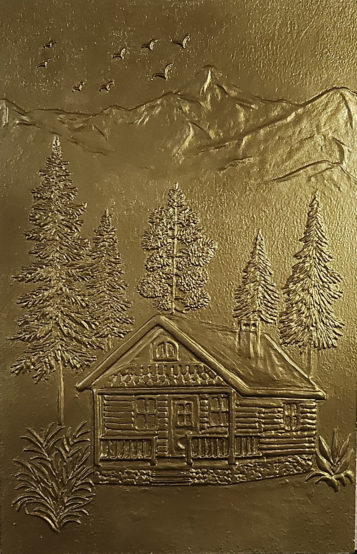 CABAÑA BOSQUE - Obra original de Nicoleta Filip Art