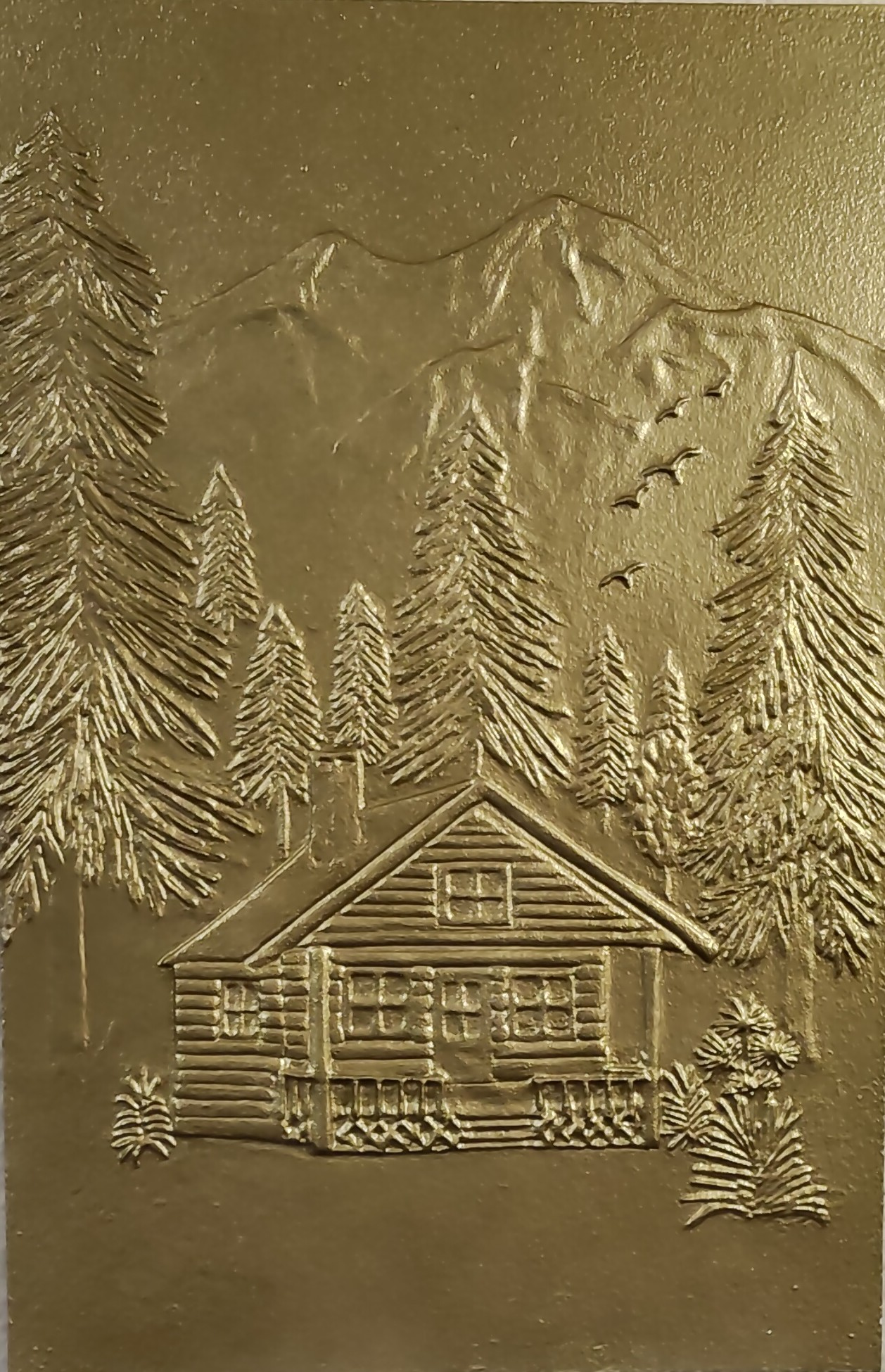 CABAÑA ORO - Obra original de Nicoleta Filip Art