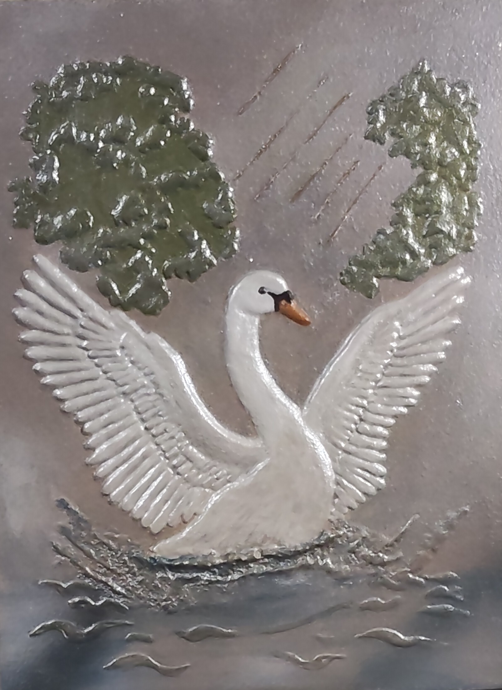 CISNE - Obra original de Nicoleta Filip Art