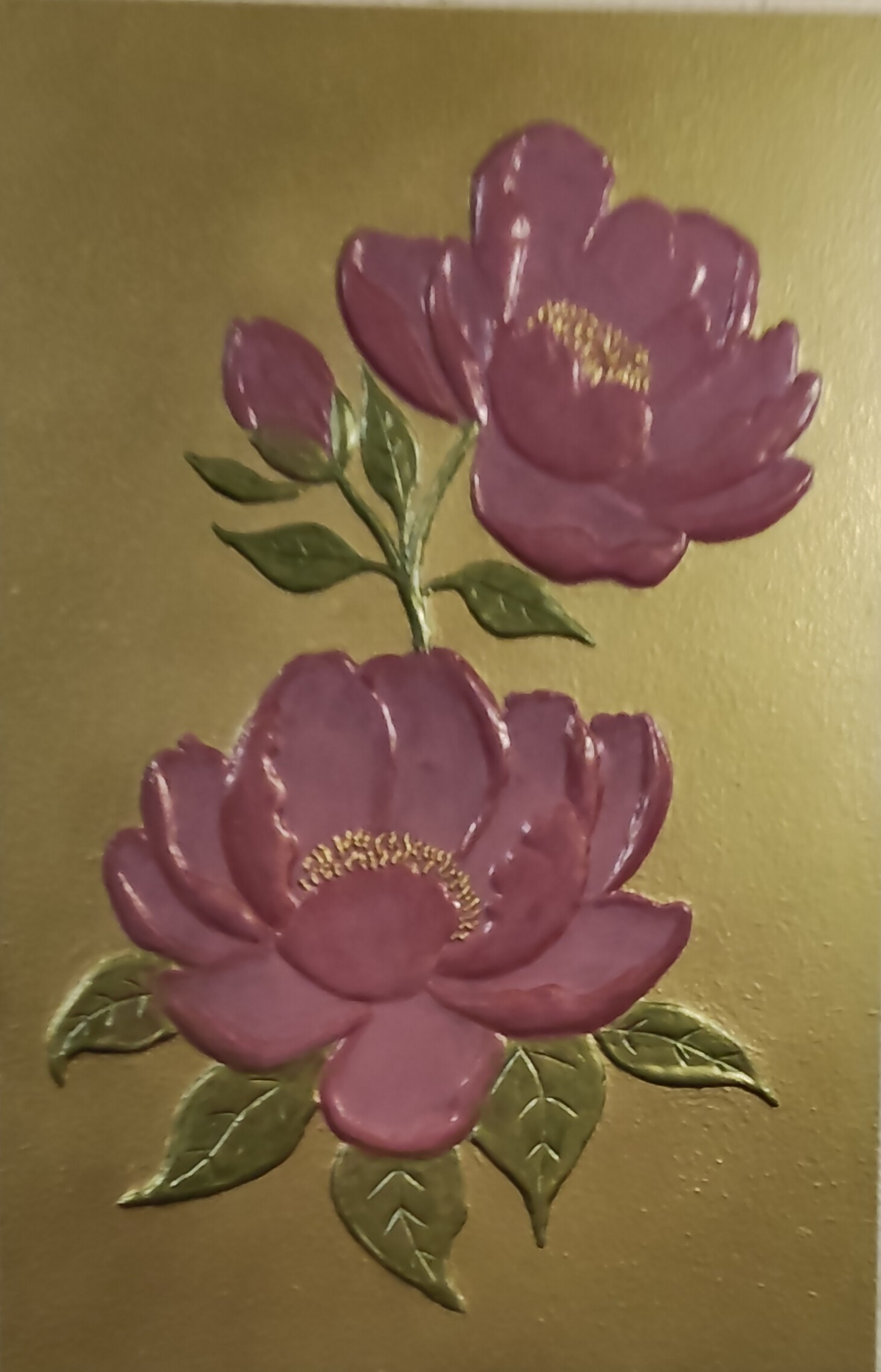 PEONIA MORADA - Obra original de Nicoleta Filip Art